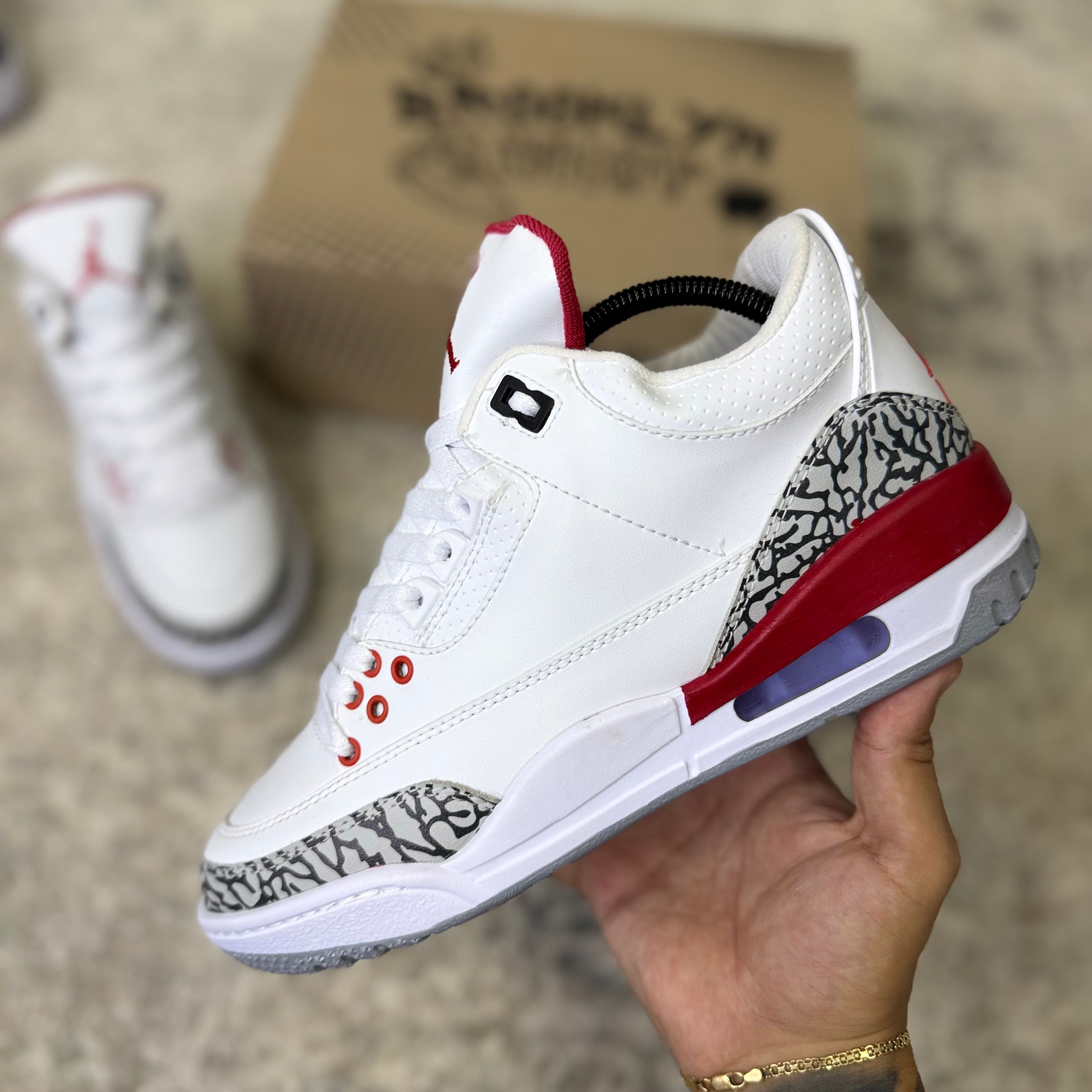 RETRO 3 - BLANCO/ROJO