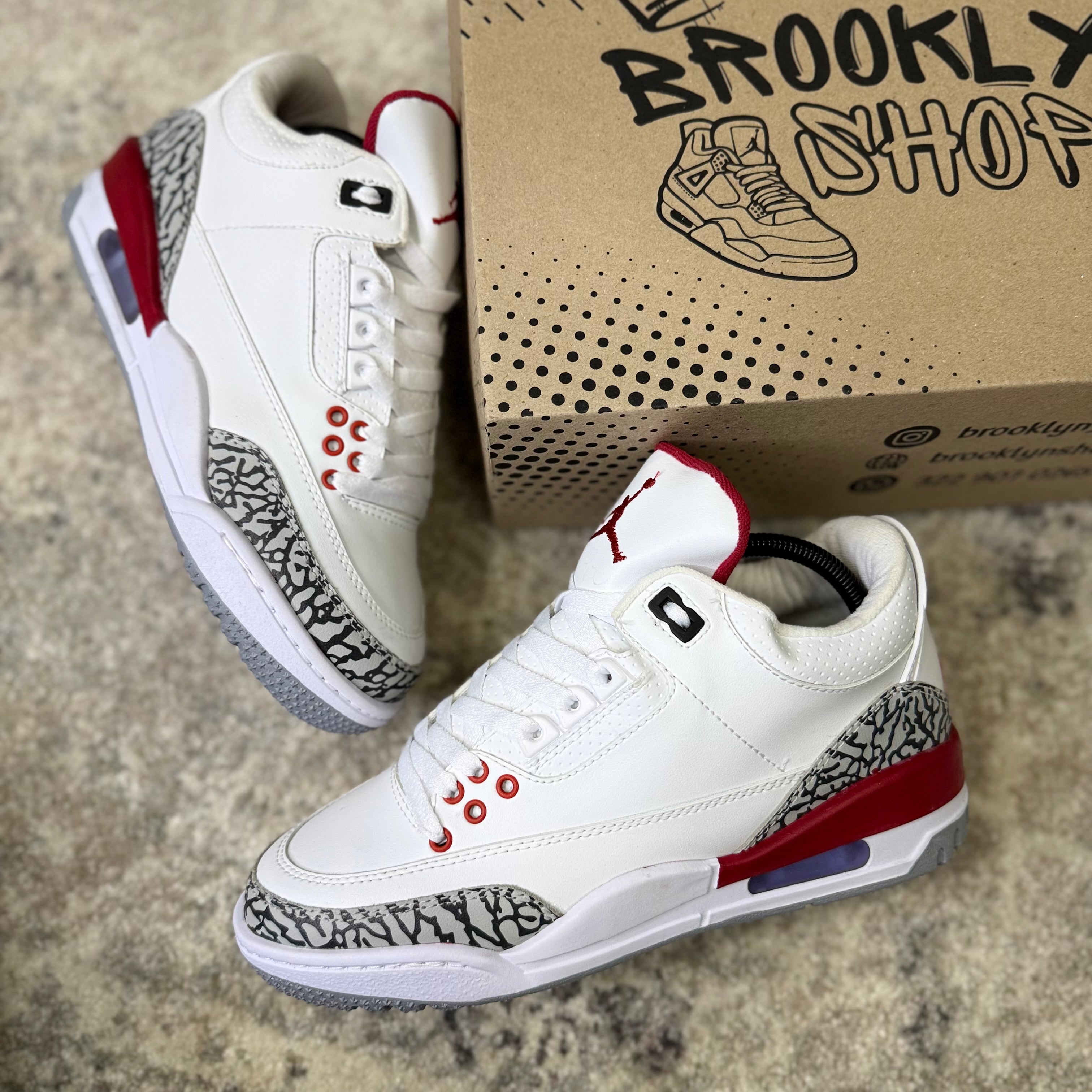 RETRO 3 - BLANCO/ROJO