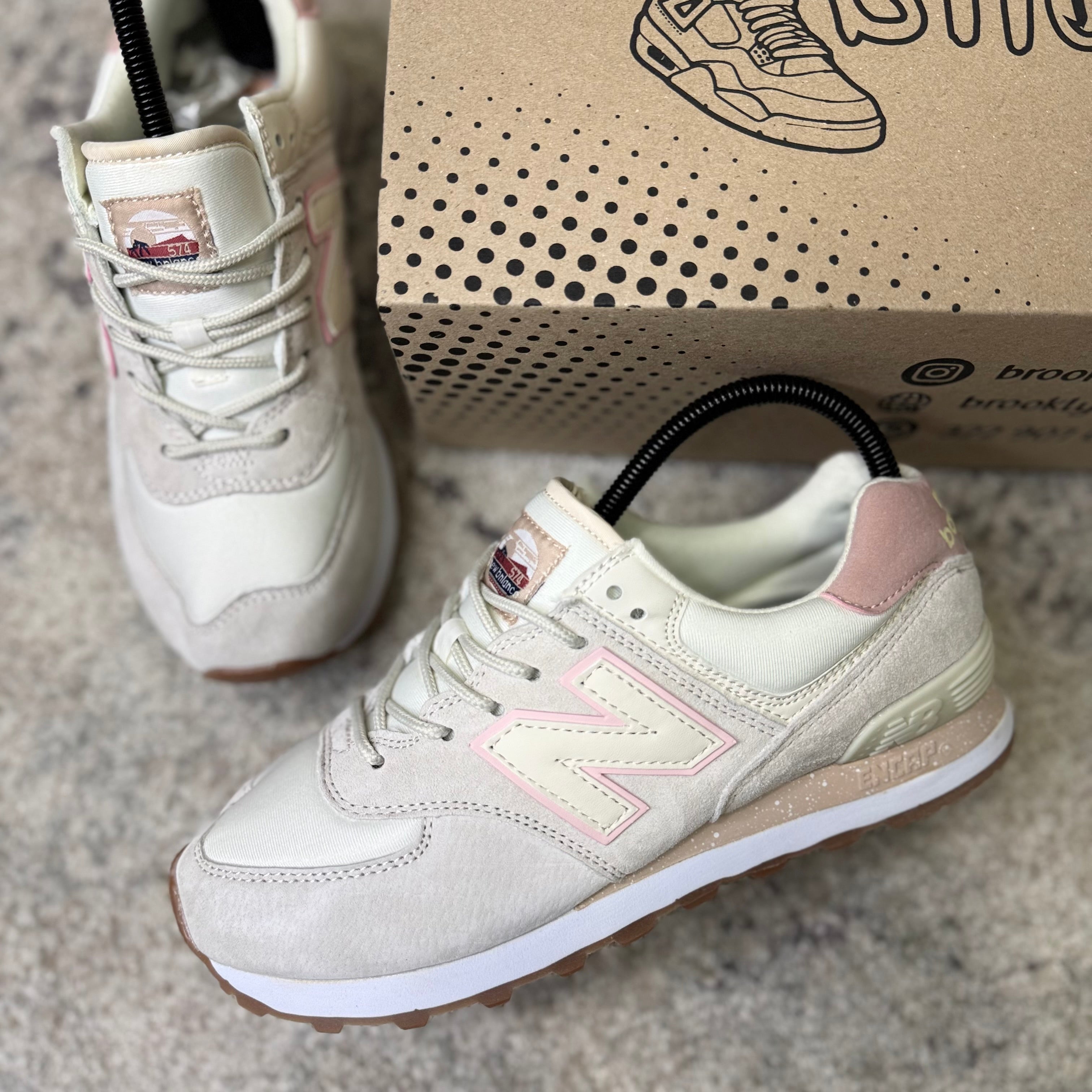 NEW BALANCE 574 - BEIGE ROSA (AAA)
