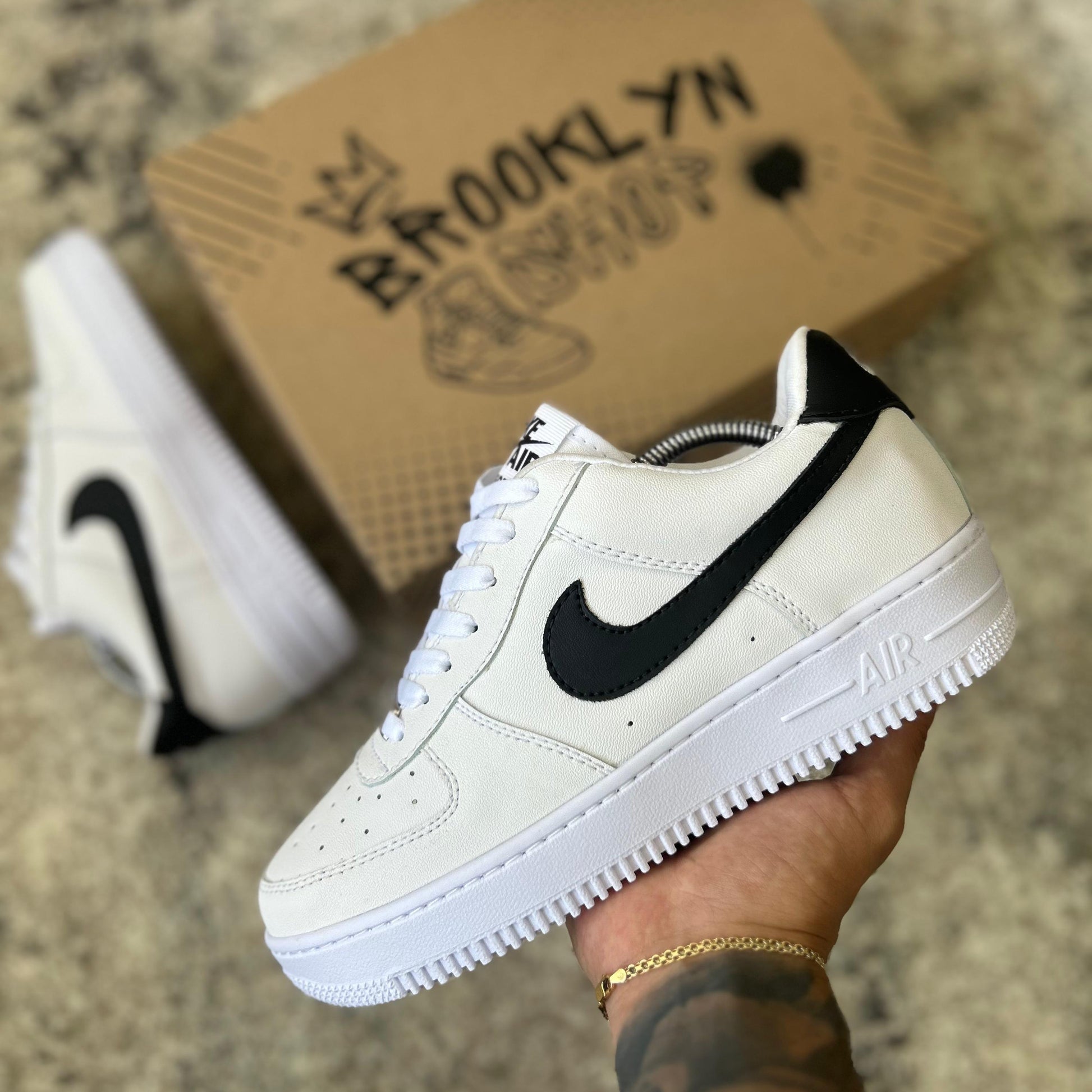 White Air Force One Calavera Air Force One Negras Con Blanco Af1