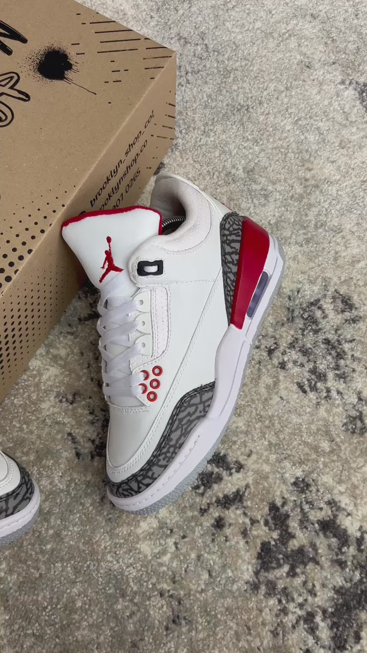 RETRO 3 - BLANCO/ROJO